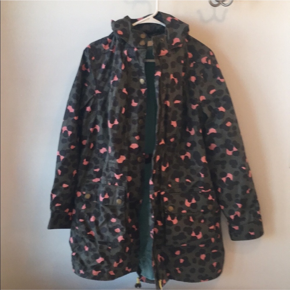 Boden parka Mac rain coat leopard us12